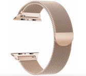 CHPN - Horlogebandje geschikt voor Apple Watch - Maat 38mm - Champagnekleur - Geschikt voor Apple Watch - Milanese stijl Case Armband - Polsband - Hip horlogebandje