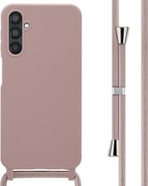iMoshion Hoesje Met Koord Geschikt voor Samsung Galaxy A25 - iMoshion Siliconen hoesje met koord - roze