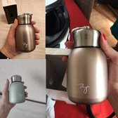 300 ml mini koffiefles thermoskan reizen roestvrij staal binnen buiten thermoskan zilver