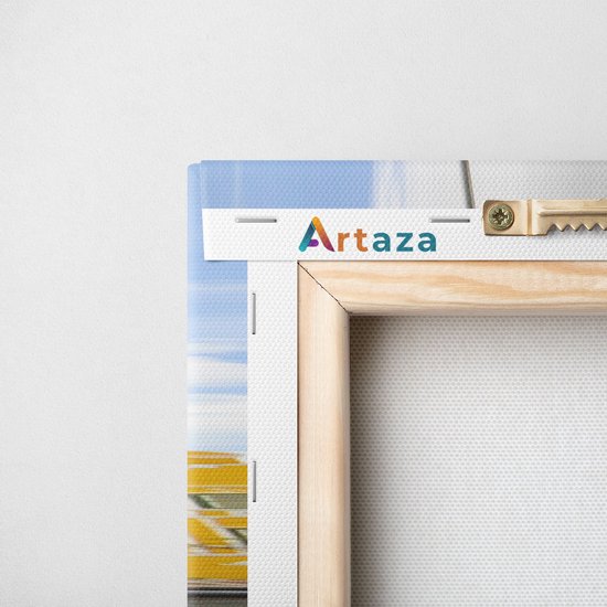 Artaza Peinture sur toile Triptyque Maisons colorées de Willemstad à Curaçao - 150x120 - Groot - Photo sur toile - Impression sur toile