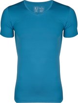 RJ Bodywear Pure Color - T-shirt V-hals - petrol (micro) -  Maat XL