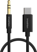 Câble iMoshion USB-C vers AUX - 1 m mètre - Câble Audio 3,5 mm adapté à Samsung, iPhone 15 et iPad - Zwart