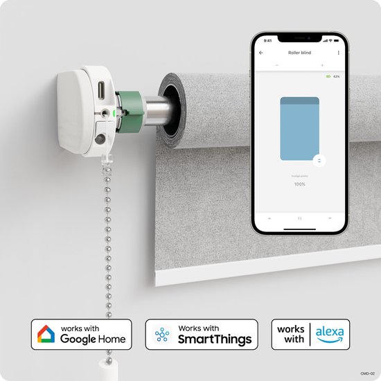 MotionBlinds Upgrade Kit – universele slimme gordijnmotor – wit