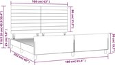 vidaXL - Bedframe - met - hoofdeinde - fluweel - roze - 160x200 - cm