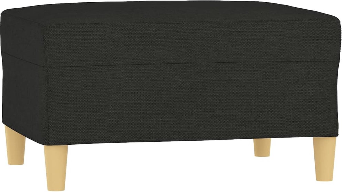 vidaXL - Voetenbank - 70x55x41 - cm - stof - zwart
