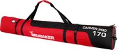 BRUBAKER Sac à ski Carver Pro, 170 cm, sac à ski doublé avec fermeture éclair, noir/rouge