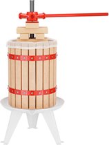 Wijnpers, Fruitpers 12 liter, hout; Schroefpers ’metal spindle’ incl. drukdoek. Druivenpers - SapPers - Slowjuicer - MachPers - Multistrobe