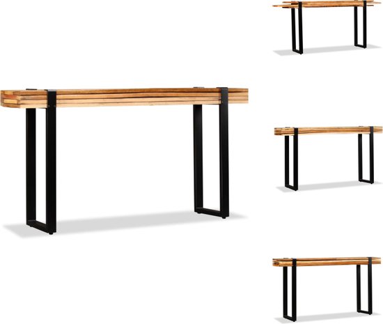 vidaXL Retro Wandtafel - Massief hout - Verstelbaar blad - Uniek ontwerp - Tafel