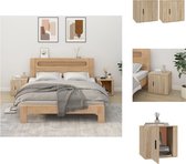 vidaXL Nachtkastjes Bedkastje - 50 x 39 x 47 cm - Sonoma Eiken - Hoge Kwaliteit - Kast