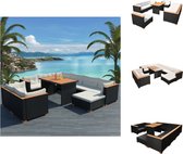 vidaXL Rattan Lounge Set - Hoekbank 69.5x69.5x57.5cm - PE Rattan - Bruin - Tuinset
