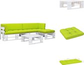 vidaXL Pallet Lounge Set - Hout - 110 x 65 x 55 cm - Geïmpregneerd grenenhout - Inbegrepen kussens - Tuinset