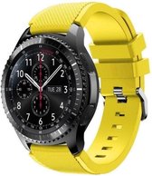 By Qubix Siliconen sportbandje - Geel - Geschikt voor Samsung Galaxy Watch 3 (45mm) - Galaxy Watch 46mm - Samsung Gear S3 Classic & Frontier