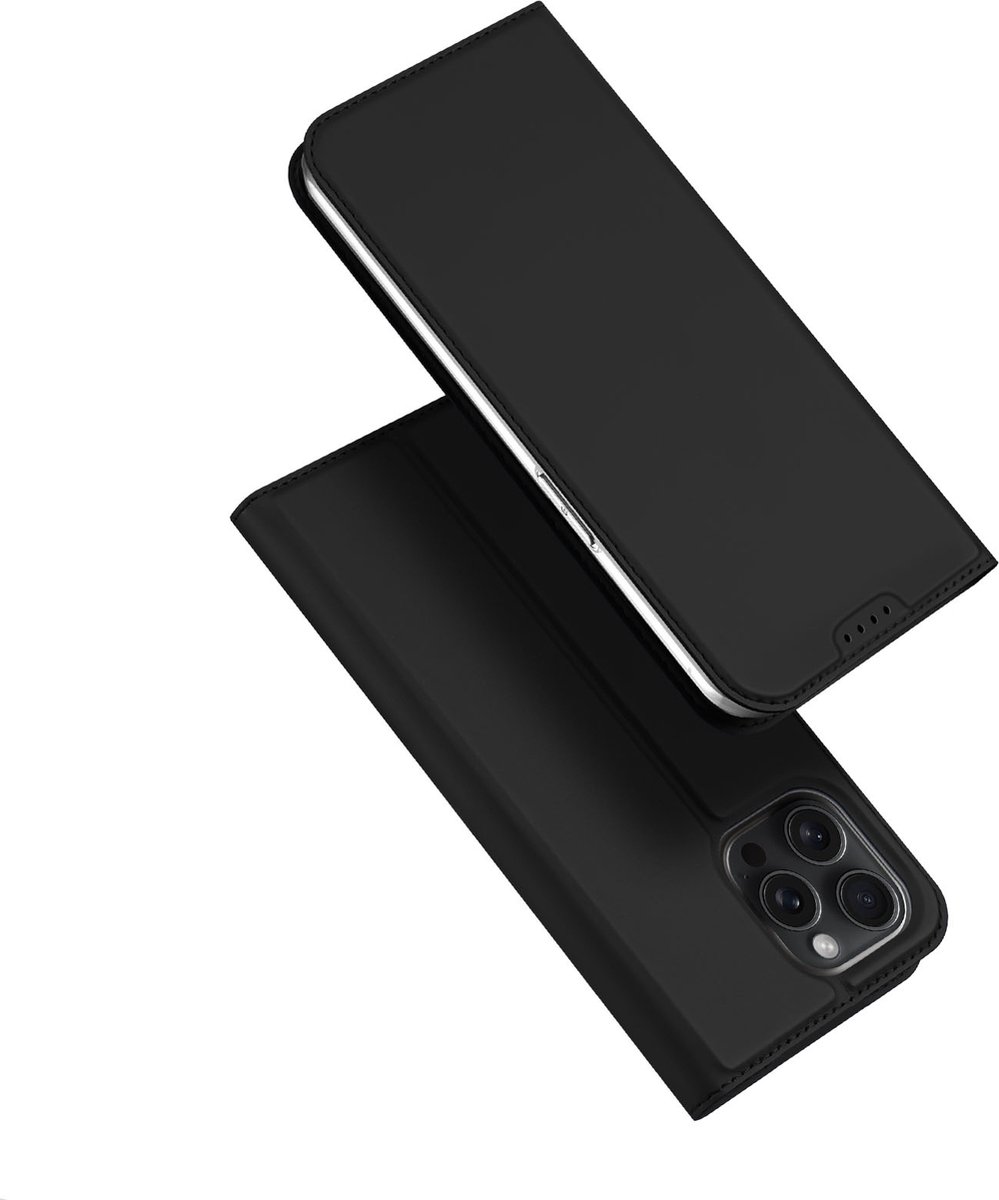 Dux Ducis - Geschikt voor iPhone 15 Pro Max - Slim bookcase hoesje - Zwart