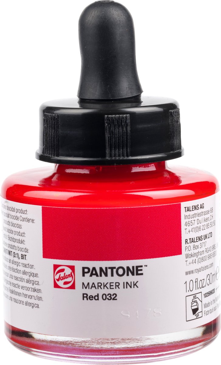 Talens | Pantone marker inkt 30 ml Red 032
