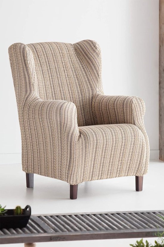 thumbnail: FAVERTI Oorfauteuil Hoes - Super Elastisch - 70-100 Cm - Linnen Look - Gerecycled Materiaal