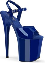 Pleaser - FLAMINGO-809 Sandaal met enkelband, Paaldans schoenen - US 13 - 44 Shoes - Blauw