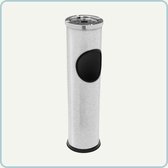 Nordix Staande Asbak - Buiten - 5 liter - Zilver - Peukenzuil - Rookpaal - voor Buiten