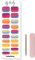 By Emily® Gel Nagel Wraps 'Color Splash' - Gellak Stickers - UV Lamp Gelnagels - Langhoudende Nagelstickers - Nail Art Folie - 20 Stickers - UV LED Lamp Vereist