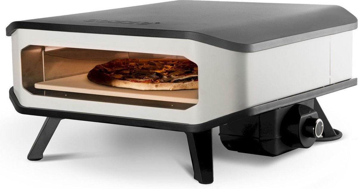 Cozze - Pizza Oven Elektrisch 17 Inch met Pizzasteen 230V 2200W - Edelstaal - Zwart