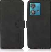 Luxe mat zwart agenda book case hoesje Motorola Moto G84 5G