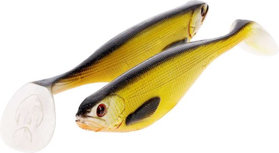 Westin Shadteez 12cm 15g - Krachtige Roofvis Shad 2 Stuks - Kleur : Gold Rush van Westin — afbeelding 2