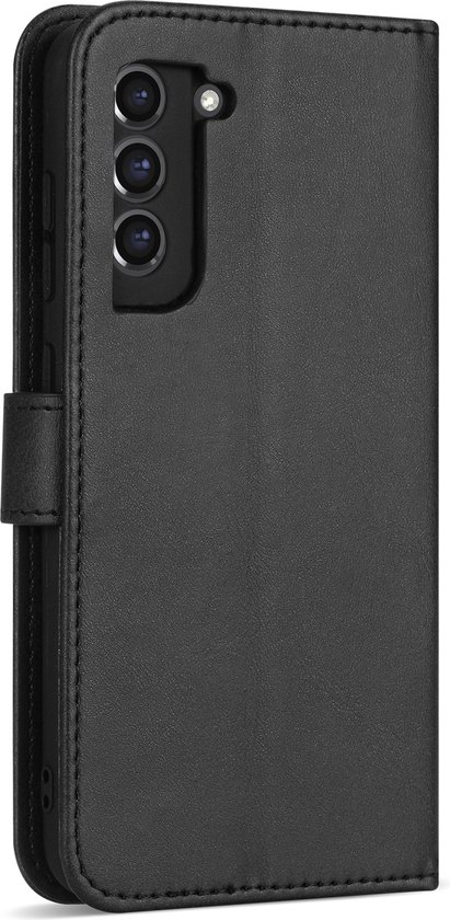 Étui Samsung Galaxy S22 - Solidenz Bookcase S22 - Étui téléphone S22 - Étui S22 avec porte-cartes - Étui de protection - Noir