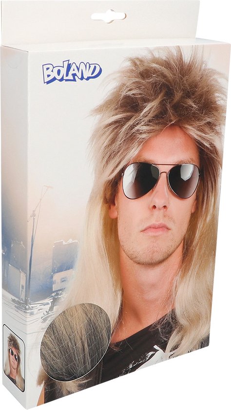 Boland - Pruik Ryan Blond - Laagjes - Lang - Mannen - Rocker - Rock & Roll- 80's & 90's - Punk - Aso