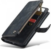 CaseMe C30 Hoesje Geschikt voor Apple iPhone 13 Pro Max | Wallet Zipper Book Case met Pasjeshouder | Beschermhoes met Portemonnee | Zwart