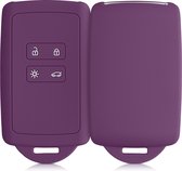 kwmobile autosleutelhoes geschikt voor Renault 4-knops Smartkey autosleutel (alleen Keyless Go) - Siliconenhoes in magenta-lila - Sleutelcover