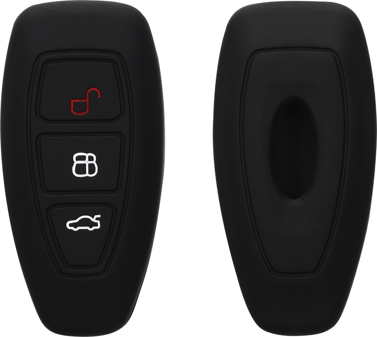kwmobile autosleutel hoesje geschikt voor Ford 3-knops autosleutel Keyless Go hoes - TPU autosleutel behuizing - Beschermende auto sleutel case - Sleuteletui in zwart