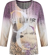 GERRY WEBER Dames Shirt met 3/4-mouwen en paneelprint