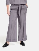 SAMOON Dames 7/8-broek met wijde pijpen van lyocell Iron Grey-42