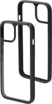 Mobiparts Rugged Doorzichtig Transparant Case Apple iPhone 13 Zwart hoesje