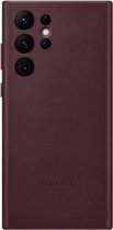 Samsung Lederen Hoesje - Samsung Galaxy S22 Ultra - Burgundy