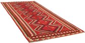 MOMO Rugs Kelim Old 131 Vloerkleed - 147x295  - Vierkant - Kelim Tapijt - Modern - Beige, Rood, Zwart