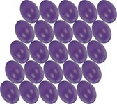 25x stuks paars hobby knutselen eieren van plastic 4.5 cm - Pasen decoraties - Zelf decoreren