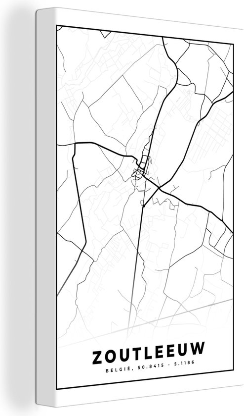 canvas-schilderij-zwart-wit-belgi-plattegrond-stadskaart-kaart