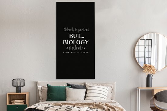 Peinture sur toile 80x160 cm - Décoration murale Citation - Biologie - Étudiants - Décoration murale murale salon - Décoration chambre - Accessoires de chambre - Peintures