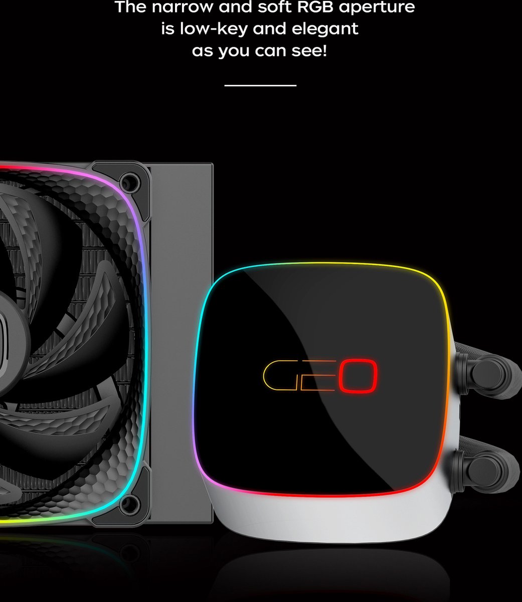 Future Eiskimo Junior 36 Aio 360 Mm Cpu-Waterkoeling, Waterkoeling, Argb,Black, Geo-Ej-36 - afbeelding 8