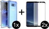 Samsung S8 Plus Hoesje - Samsung Galaxy S8 Plus hoesje shock proof case transparant - Full Cover - 2x Samsung Galaxy S8 Plus Screenprotector