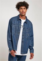 Urban Classics Overhemd -S- Oversized Denim darkblue washed Blauw