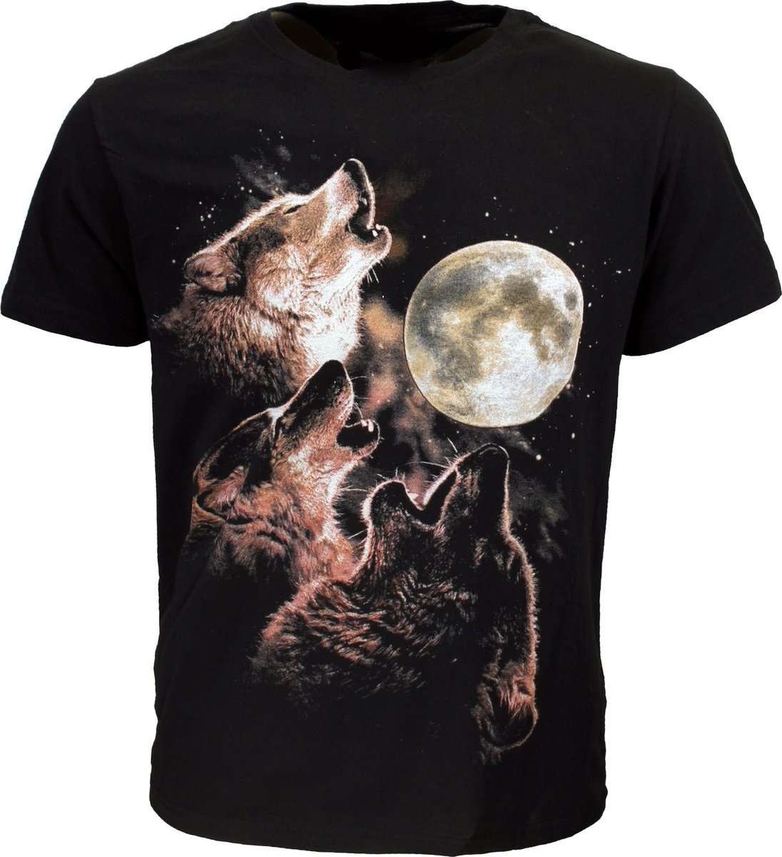 Wolvenroedel Huilen Bij Volle Maan T-Shirt - Origineel Design - L