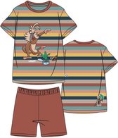 Woody pyjama jongens/heren - multicolor gestreept - mandrill aap - 221-1-PSS-S/929 - maat XL
