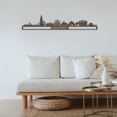 Skyline Veendam Notenhout 165 Cm Wanddecoratie Voor Aan De Muur Met Tekst City Shapes