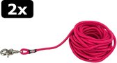 2x # SLEEPLIJN ROND ROZE 10MX0,6CM
