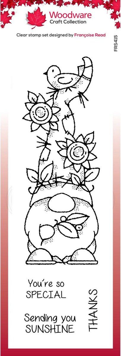 Woodware Clear singles stempel - Sunflower hat