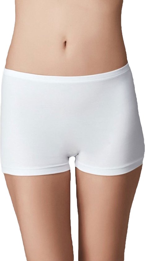 Bamboe Boxer Shorts Femme - 95% Bamboe - Wit - Taille S - Antibacterieel - Haute Qualité