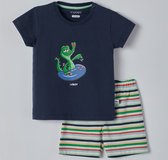 Woody pyjama jongens - krokodil - donkerblauw - 221-3-PSS-S/874 - maat 80