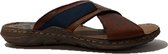 Rieker Slippers cognac Textiel - Heren - Maat 44