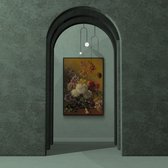 Walljar - Van Os - Hartvormige Bloemen - Muurdecoratie - Canvas schilderij
